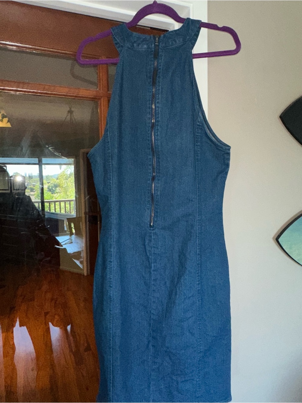 Ashley Stewart NWT Sleeveless Denim Shift Dress - Blue P2P 20” waist 17-18” - Picture 8 of 16